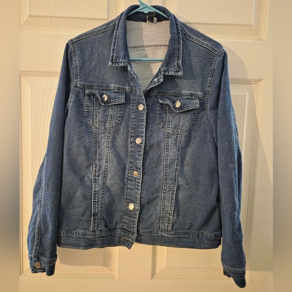 Women's Classic Blue Denim Jacket Buffalo By David Bitton Size L - Picture 3 of 8